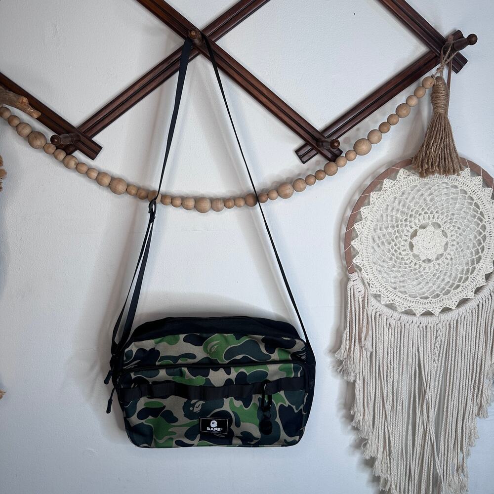 BAPE A Bathing Ape Camo Camouflage Crossbody Bag